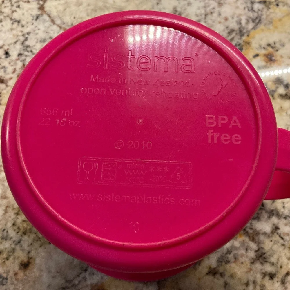 Sistema Pink Handled Microwave Mug
